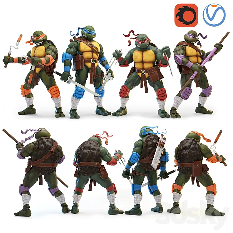 Teenage Mutant Ninja Turtles (TMNT) 3DS Max
