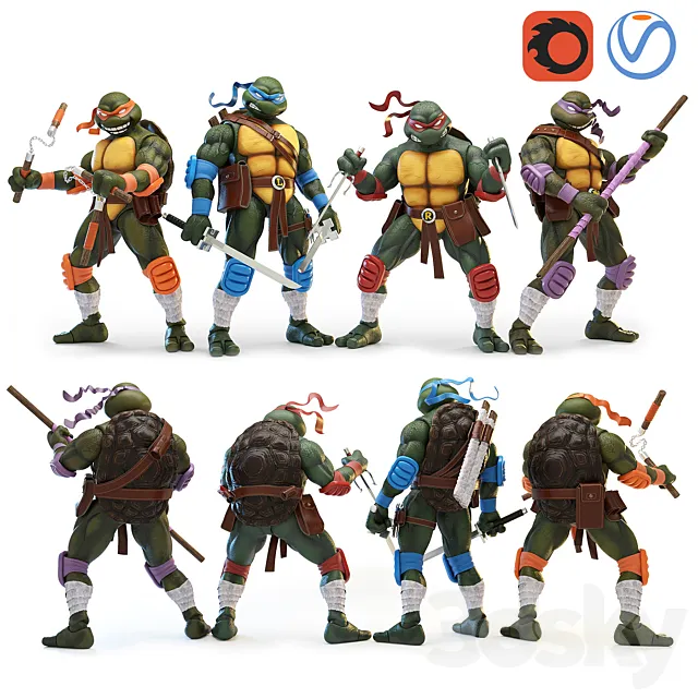 Teenage Mutant Ninja Turtles (TMNT) 3DSMax File