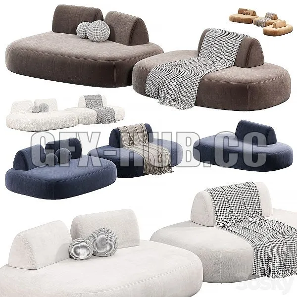 Telen Ligne Roset Divanetto Sofa by Miliashop Sofas 3dsMax Model