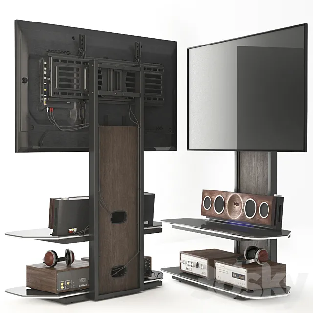 Television stand. acoustics. 3DSMax File