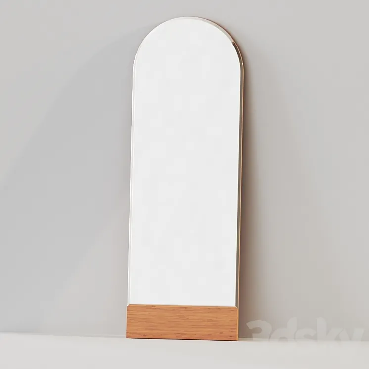 Temescal White Oak Floor Mirror by Pottery Barn 3DS Max