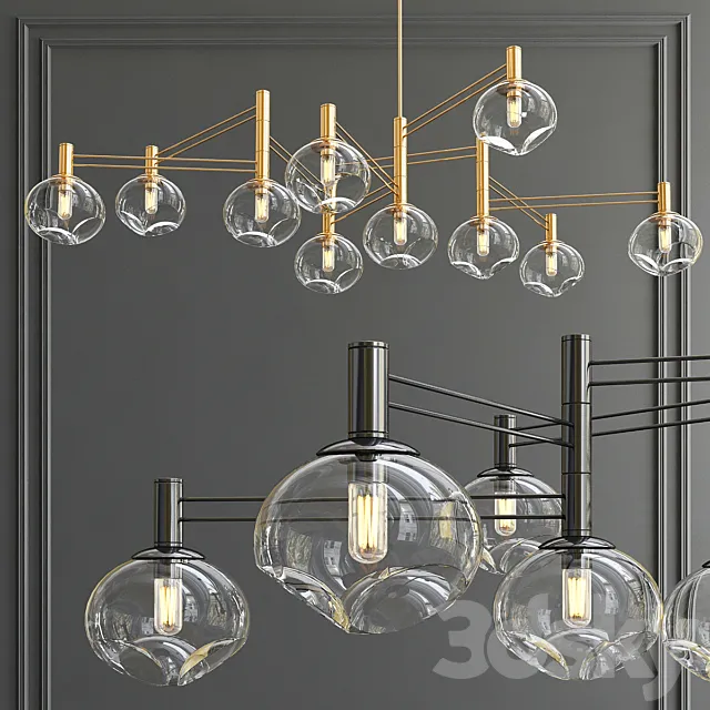 Temper Minimalist Chandelier 3DS Max Model