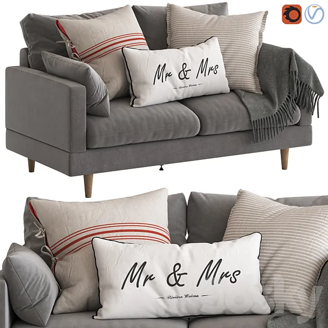 Temple and Webster Silas 2 Seater Sofa 3ds Max