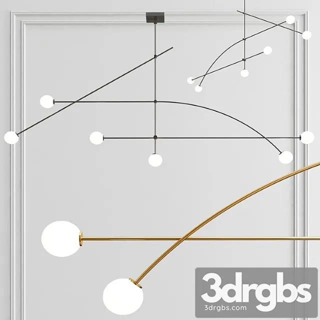 Tempo 8 wide minimalist chandelier 3dsmax Download