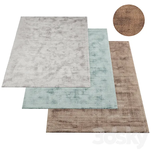Tencel Izri La Redoute rugs 3ds Max