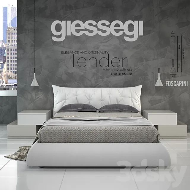 Tender bed set 3ds Max