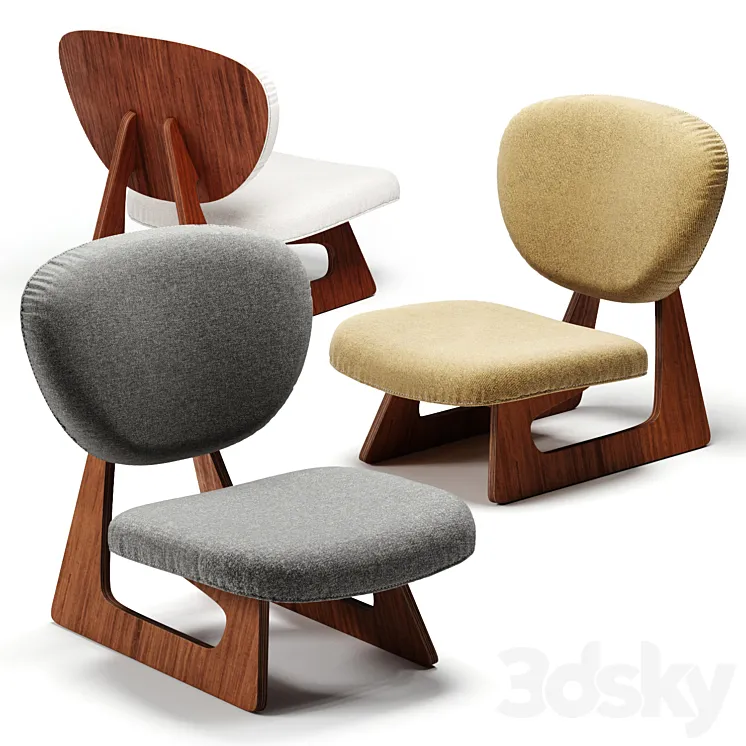 Tendo Mokko Lounge Chair 3DS Max Model
