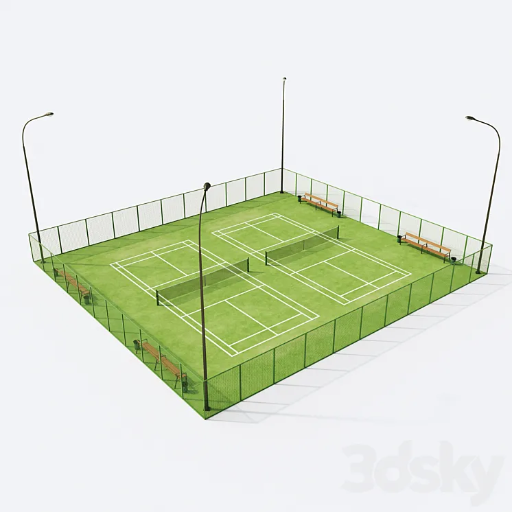 Tennis court 3DS Max