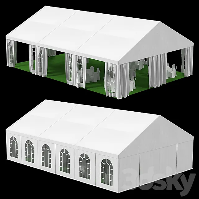 Tent 10x15m 3DS Max Model