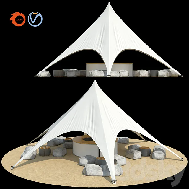 Tent “Star” 3ds Max