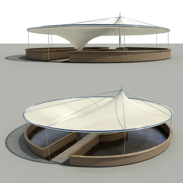 Tent with a beach bar 3dsMax Model