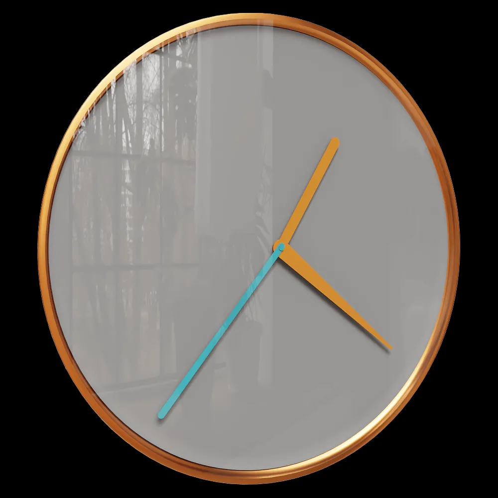 TEO – Clock THIN Copper / Gray 3ds Max
