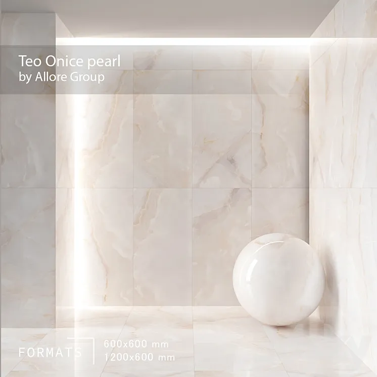 Teo Onice pearl Floor\/Wall Tile 3DS Max