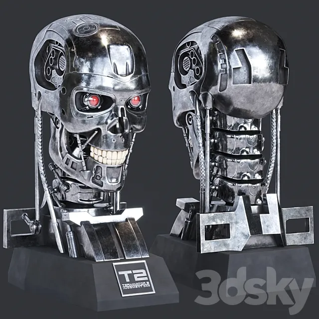 Terminator 2 Bust 3DS Max Model