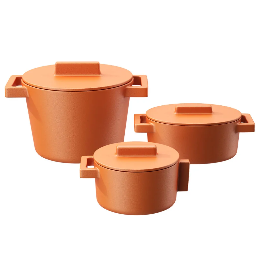 Terra Cotto Cast Pot Set by Sambonet