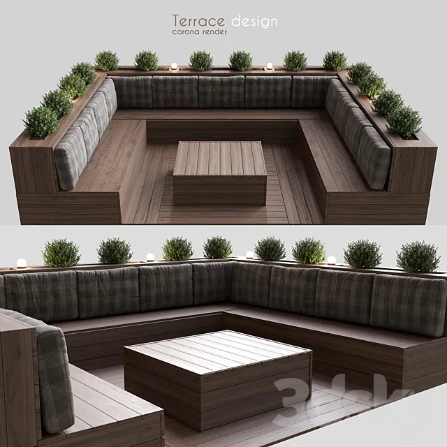 Terrace for outside 3ds Max