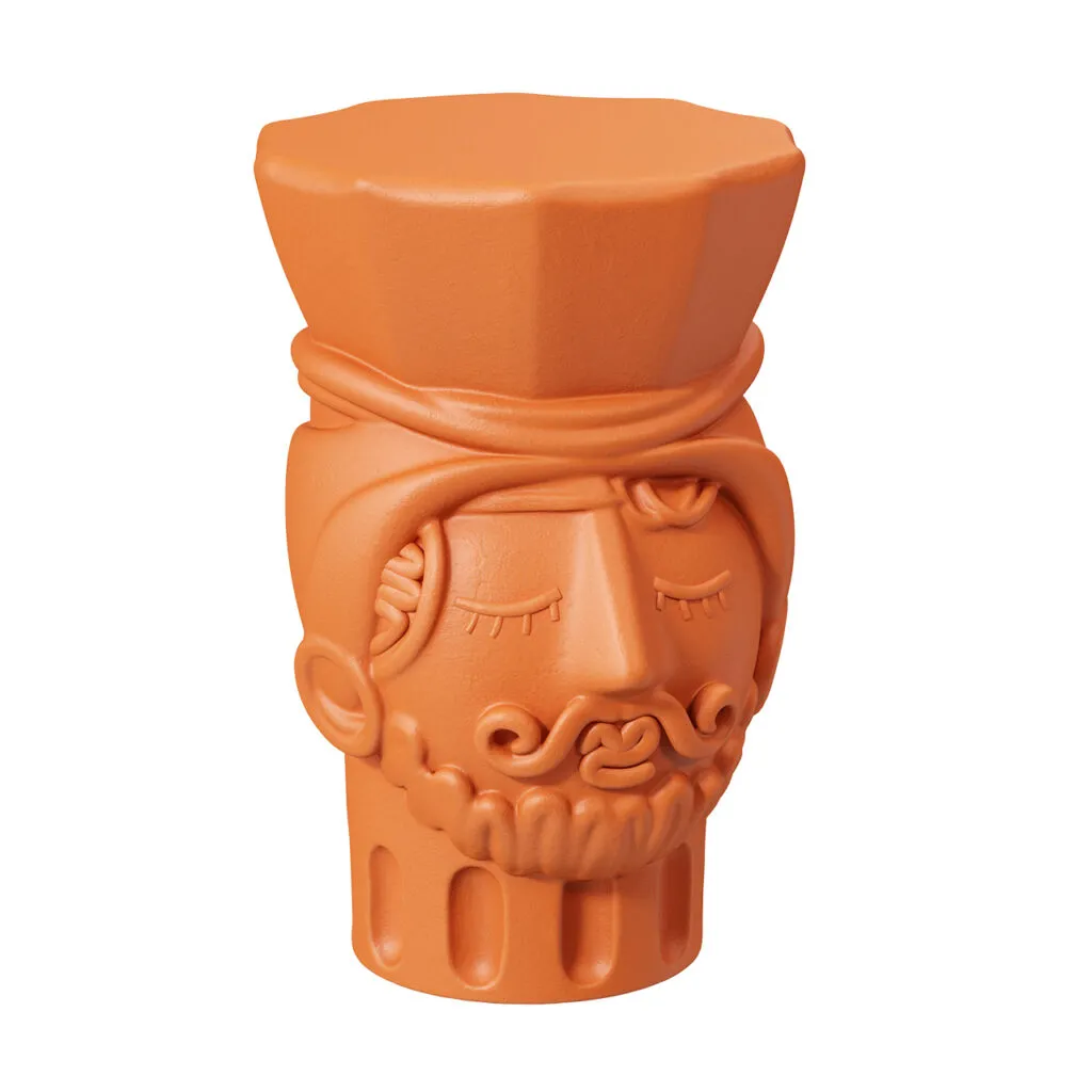 Terracotta Testa Di Moro Man Stool by Seletti