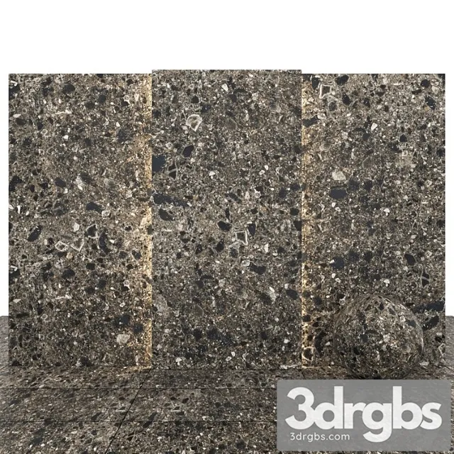 Terrazzo black stone