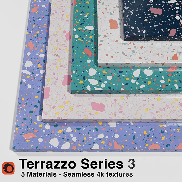 Terrazzo – Series 3 (5 Seamless Materials) 3DS Max