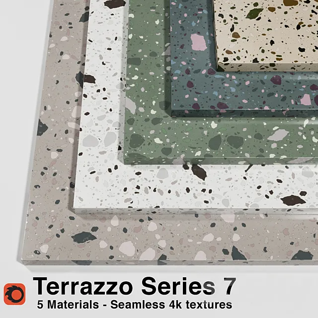 Terrazzo – Series 7 (5 Seamless Materials) 3DS Max Model