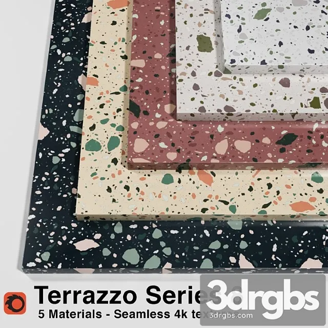 Terrazzo – series 8 (5 seamless materials)