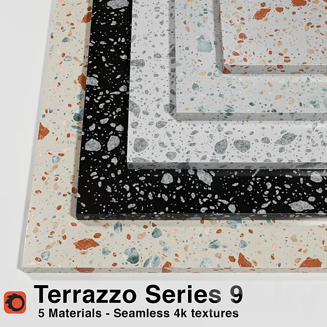 Terrazzo – Series 9 (5 Seamless Materials) 3DS Max Model