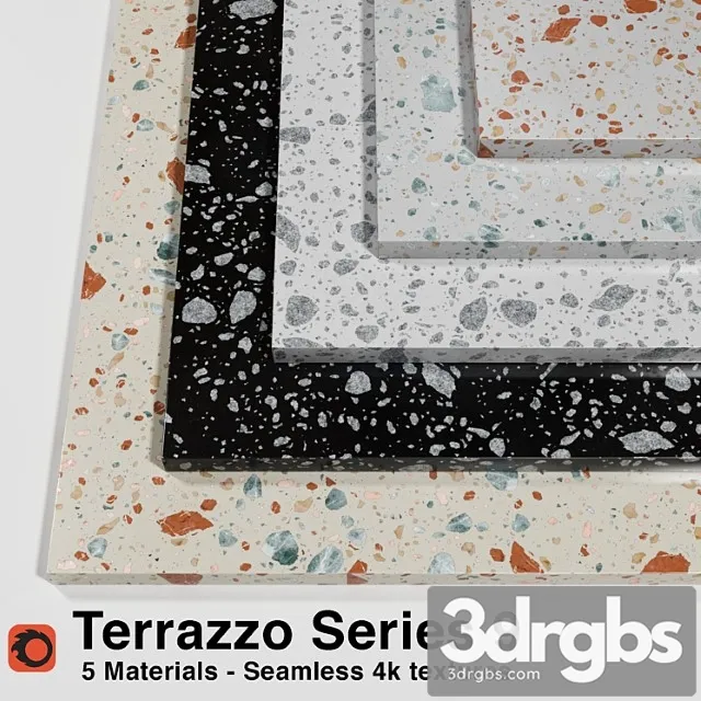 Terrazzo – series 9 (5 seamless materials)