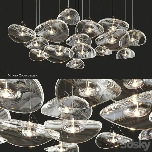 Terzani manta chandelier 3dsMax Model