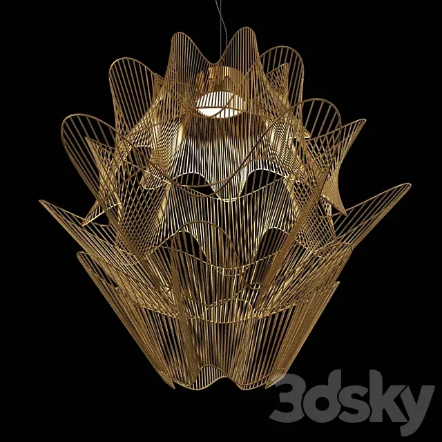 Terzani moire ceiling light 3d model 3DS Max Model