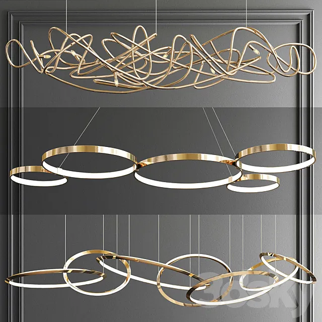 Terzani Oracle Capella Rings – 3 type 3DS Max Model