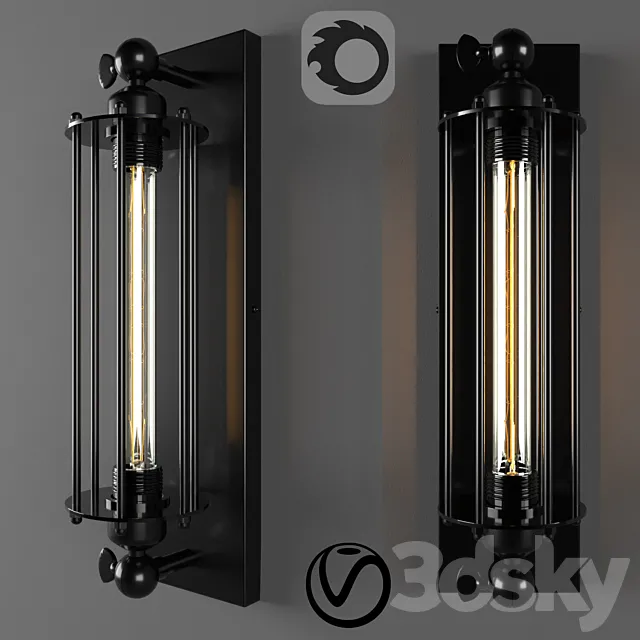 Tesla Cage Wall Light 3ds Max