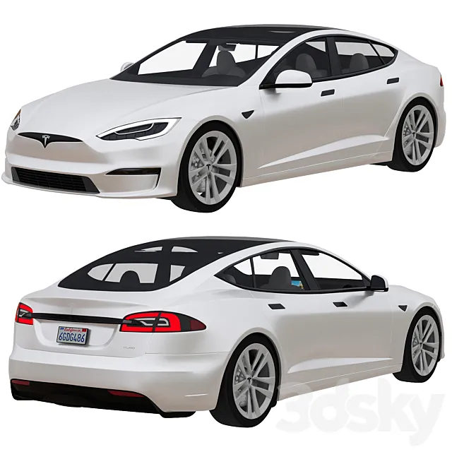 Tesla Model S 2021 3ds Max