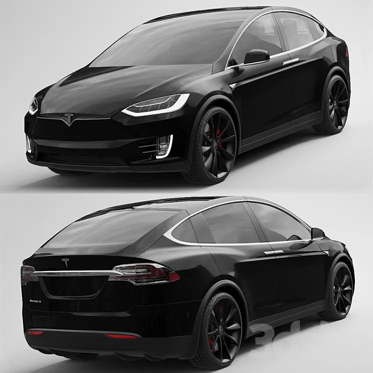 Tesla model x 3DS Max Model