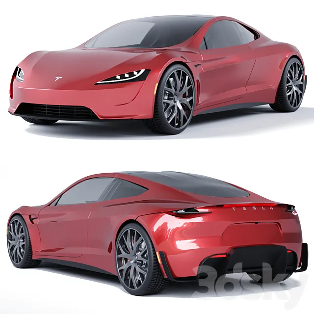 Tesla Roadster 3DS Max Model