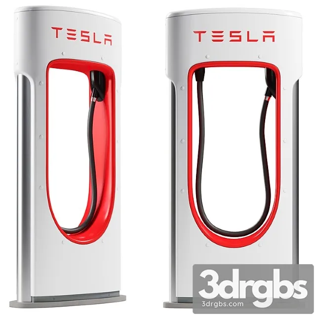 Tesla Supercharger Charging Station 3dsmax Download