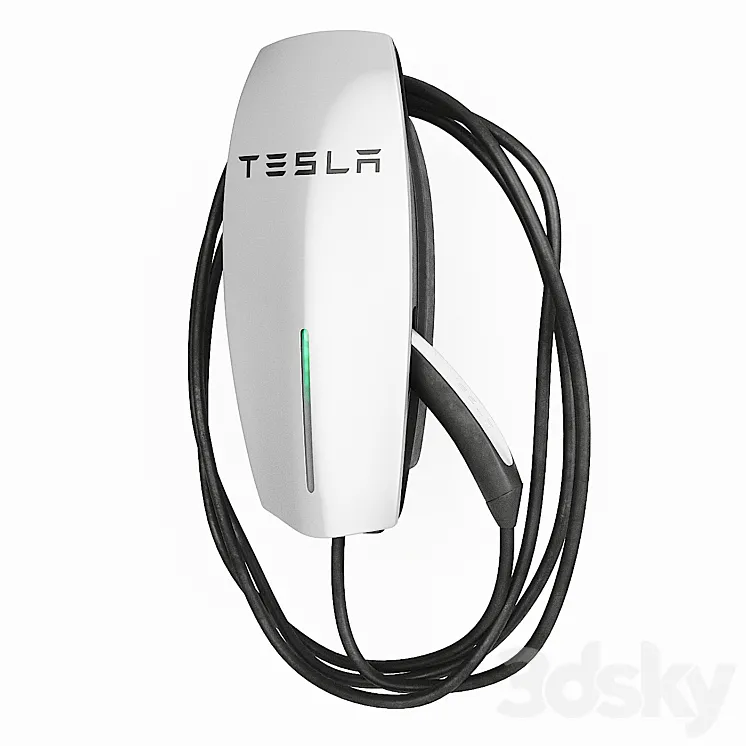 Tesla wall connector 3DS Max