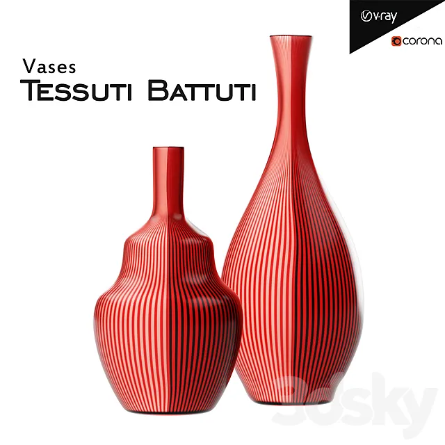 Tessuti Battuti vases 3DS Max Model