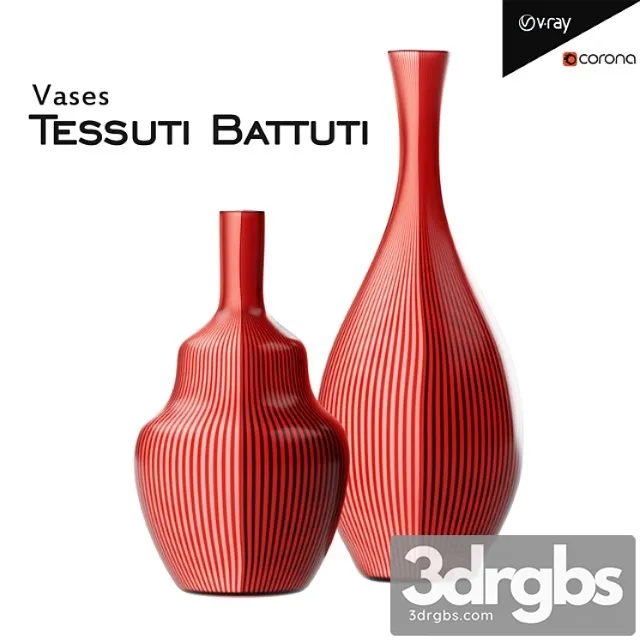 Tessuti battuti vases