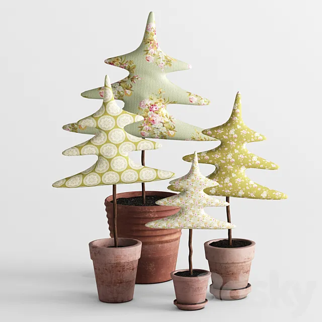 Textile Christmas trees 3DS Max Model