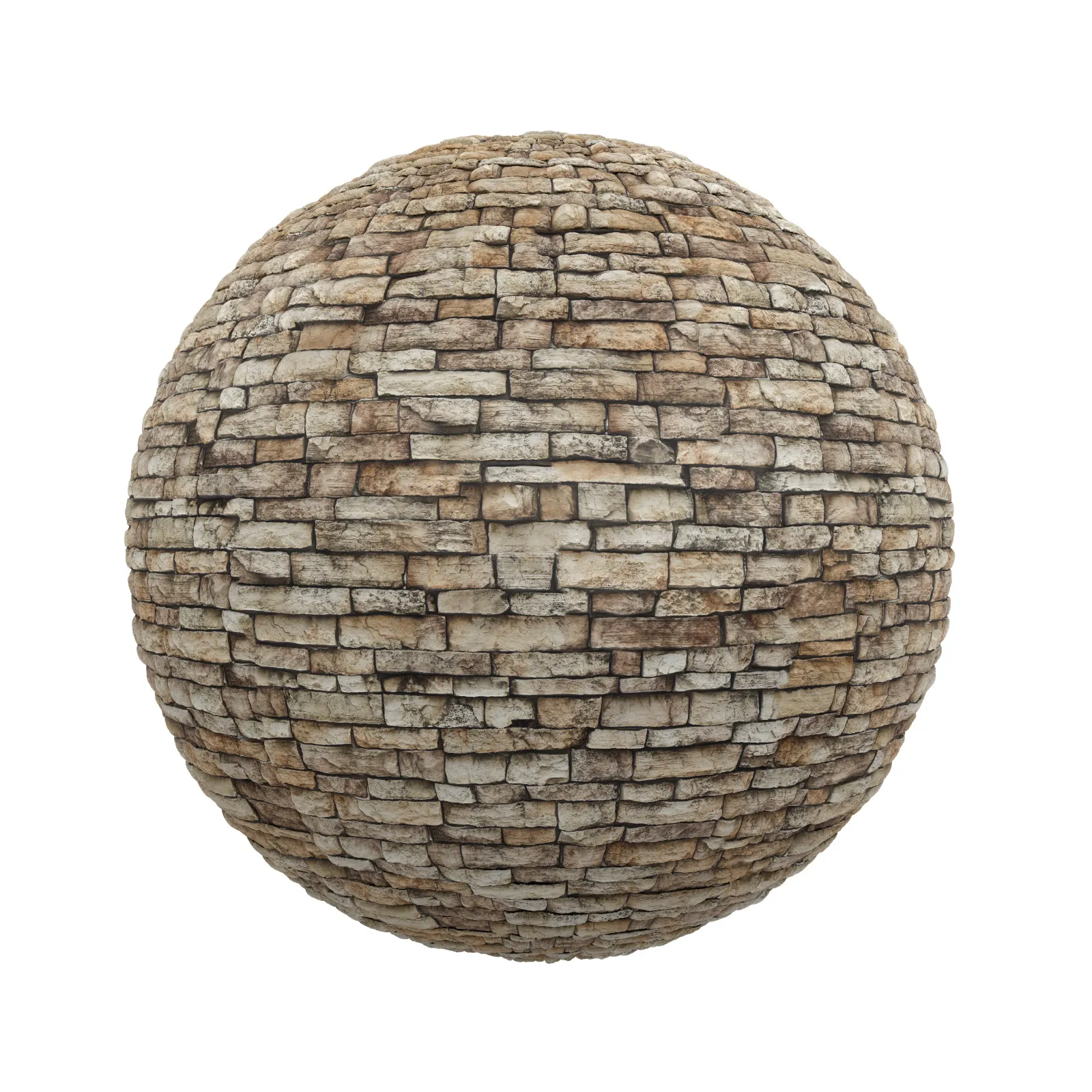 TEXTURES – STONES – CGAxis PBR Colection Vol 1 Stones – brown stone brick wall