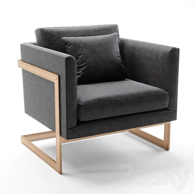 Thayer Coggin Lounge Chair by Milo Baughman 3DSMax File