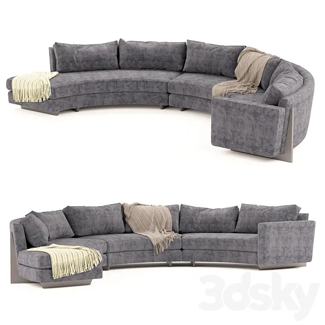 Thayer coggin round sofa 3ds Max