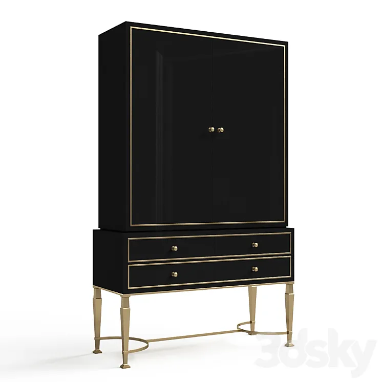 The Aficionado Cabinet Caracole Cabinet 3DS Max