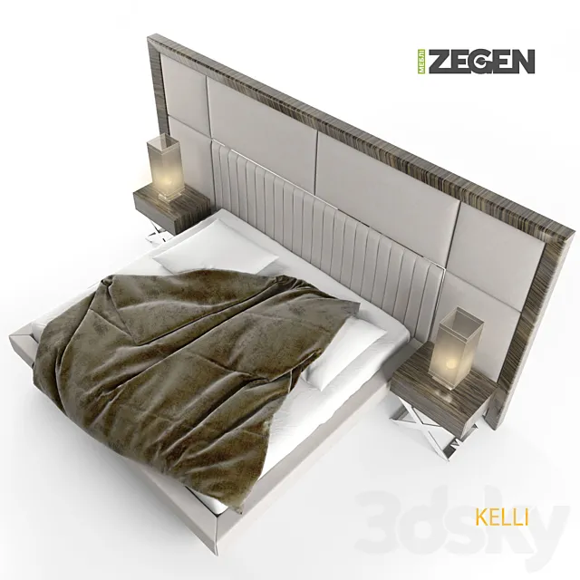 The bed KELLI. ZEGEN. 3DSMax File