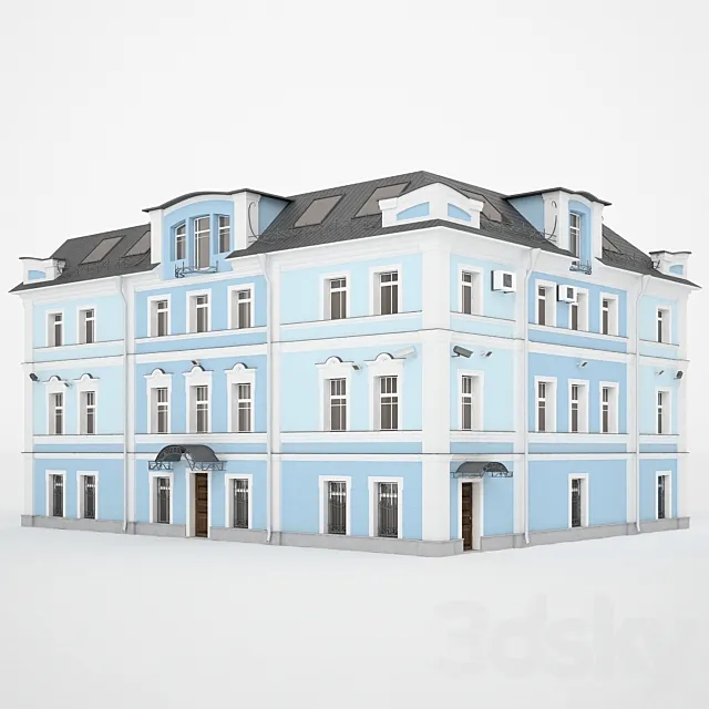 The building of Moscow Street. Big Glade 2 _ 10s7 3ds Max