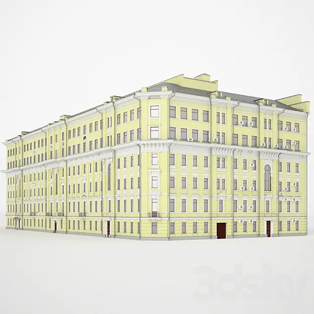 The building of Moscow Street. Kadashёvskaya embankment 6_1 _ 2S1 3ds Max