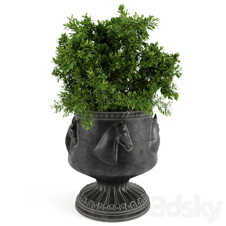 The bush in a flowerpot 3DS Max
