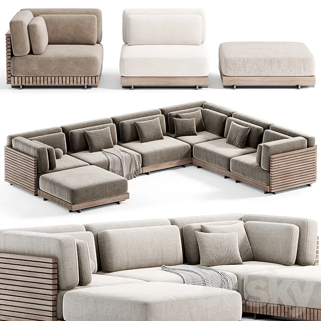 The Caicos Outdoor Sofa 02 by design-milk Modular sofa 3ds Max