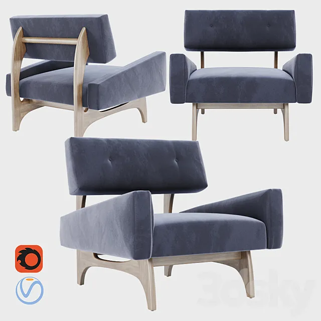 The Canadian Lounge Chair -1519 3DSMax File