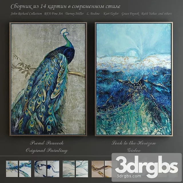 The Collection Of Contemporary Paintings Set 1 3dsmax Download
